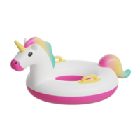 3d unicornio flotador verano icono png