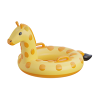3d girafa flutuador verão ícone png