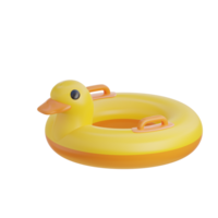 3d Pato flotador verano icono png