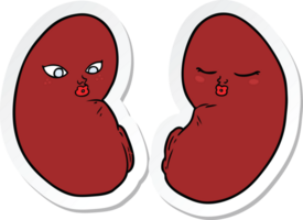 sticker of a cartoon kidneys png