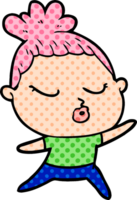 cartoon calm woman png