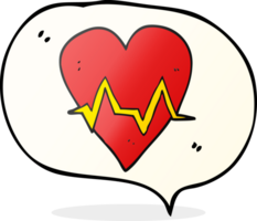 hand drawn speech bubble cartoon heart rate pulse symbol png