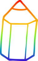 rainbow gradient line drawing of a cartoon colored pencil png