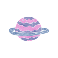 hand retro cartoon alien planet png