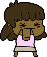 cartoon angry girl png