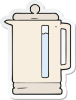 sticker of a cartoon electric kettle png