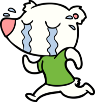 sad little polar bear cartoon png