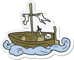 sticker van een tekenfilm oud boot png