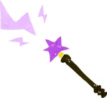 cartoon magic wand casting spell png