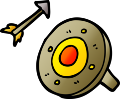 cartoon doodle shield and arrow png