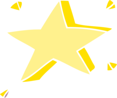 dessin animé doodle étoiles jaunes png