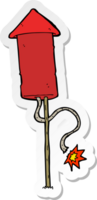 pegatina de un fuego artificial de dibujos animados png