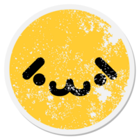 cute shy animal face circular sticker png