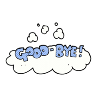 hand drawn cartoon good-bye symbol png