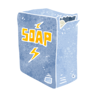 hand retro cartoon soap box png