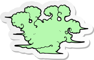 sticker of a cartoon gas cloud png