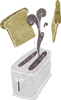 Cartoon-Toaster, der Brot ausspuckt png