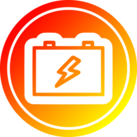 industrial battery icon with warm gradient finish png