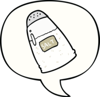 tecknad serie salt shaker med Tal bubbla png