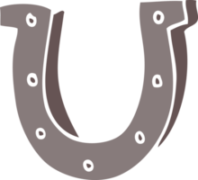 cartoon doodle horse shoe png