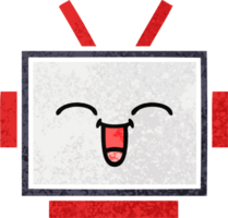 retro illustration style cartoon of a robot head png