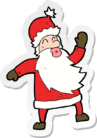 sticker of a cartoon santa png