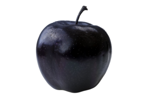 schwarz Apfel auf transparent Hintergrund png