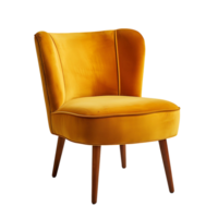 a mustard yellow side chair on transparent background png
