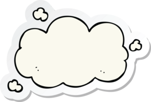 sticker van een cartoonwolk png