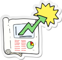 sticker of a cartoon business document png