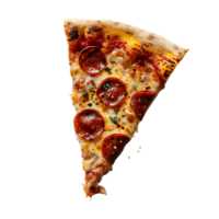 a slice of pizza on transparent background png