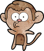 Cartoon überraschter Affe png