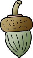 cartoon doodle acorn png