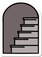 sticker of tattoo in traditional style of a doorway to steps png