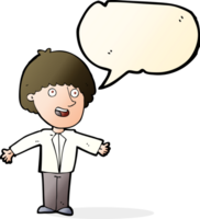 cartoon happy man with speech bubble png