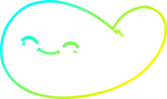 cold gradient line drawing of a cartoon gall bladder png