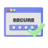 secure password icon on transparent background png