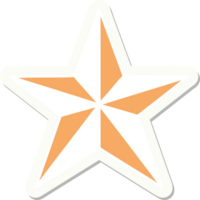 sticker of tattoo in traditional style of a star png