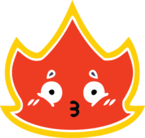 flat color retro cartoon of a fire png