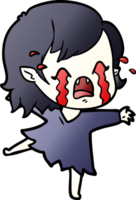 cartoon crying vampire girl png