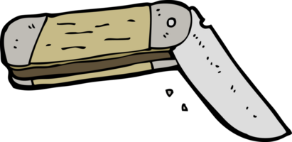 tecknad serie hopfällbar kniv png