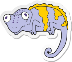 sticker of a cartoon chameleon png