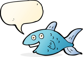 poisson de dessin animé avec bulle de dialogue png