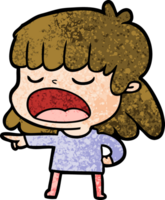 cartoon woman talking loudly png