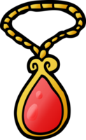 cartoon doodle red pendant png