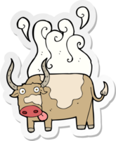 sticker of a cartoon bull png
