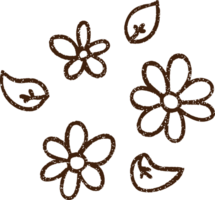 dessin au fusain de fleurs png