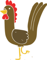 flat color style cartoon rooster png