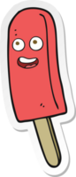 sticker of a cartoon ice lolly png