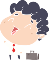 flat color style cartoon businessman png